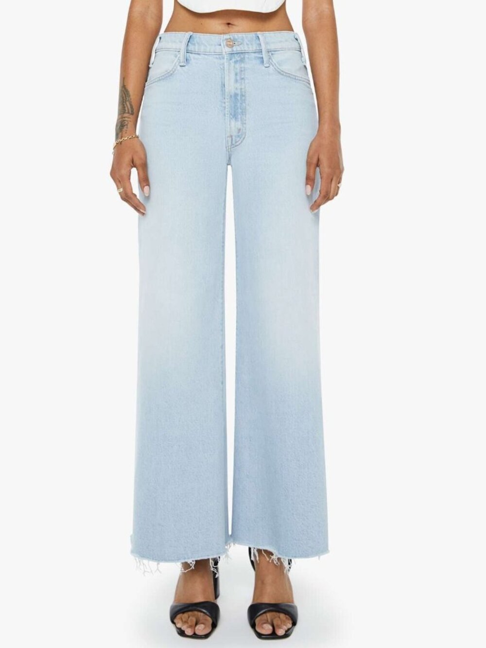 Lil' MOTHER Lil Hustler Roller Skimp Fray Jeans in Bring the Cooler 31P NWT